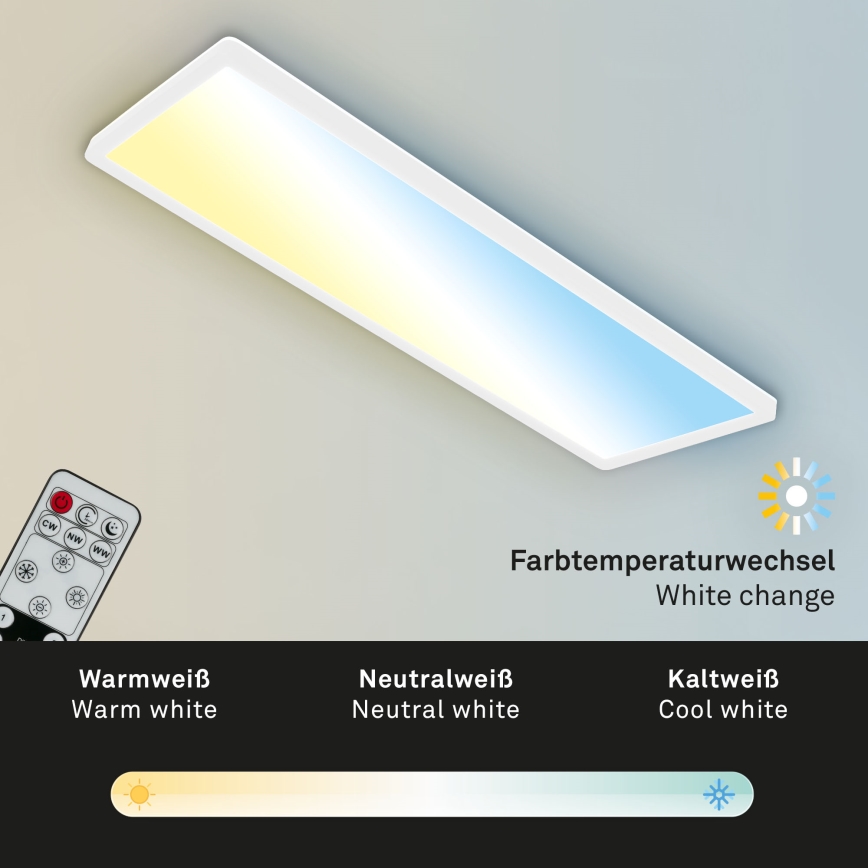 Briloner 7403-016 - Himmennettävä LED-kattovalaisin SLIM LED/23W/230V 2700-6500K + kauko-ohjaus