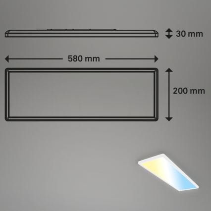Briloner 7403-016 - Himmennettävä LED-kattovalaisin SLIM LED/23W/230V 2700-6500K + kauko-ohjaus