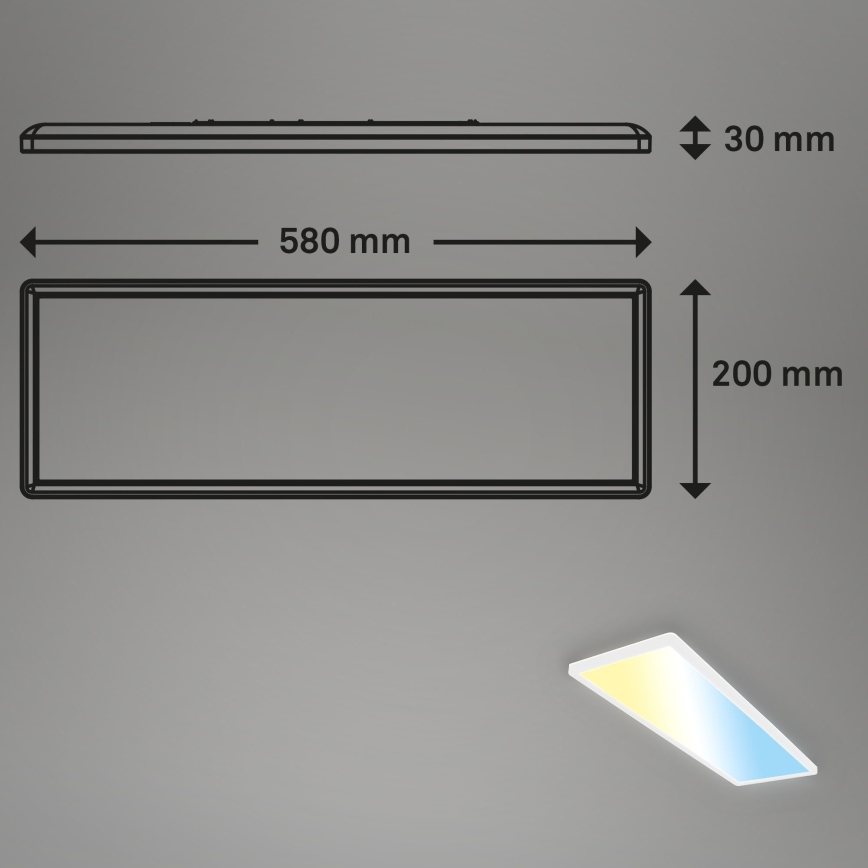 Briloner 7403-016 - Himmennettävä LED-kattovalaisin SLIM LED/23W/230V 2700-6500K + kauko-ohjaus