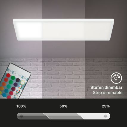 Briloner 7404-016 - himmennettävä RGBW-LED pintavalaisin LED/22W/230V 4000K + kaukosäädin
