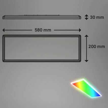Briloner 7404-016 - himmennettävä RGBW-LED pintavalaisin LED/22W/230V 4000K + kaukosäädin