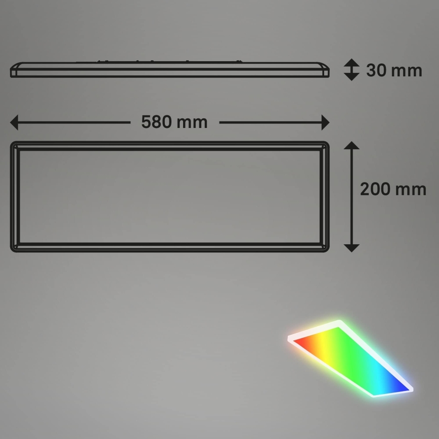 Briloner 7404-016 - himmennettävä RGBW-LED pintavalaisin LED/22W/230V 4000K + kaukosäädin