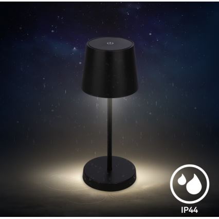 Briloner 7423015 - LED Himmennettävä ladattava ulko pöytävalaisin LED/2,6W/5V IP44 musta