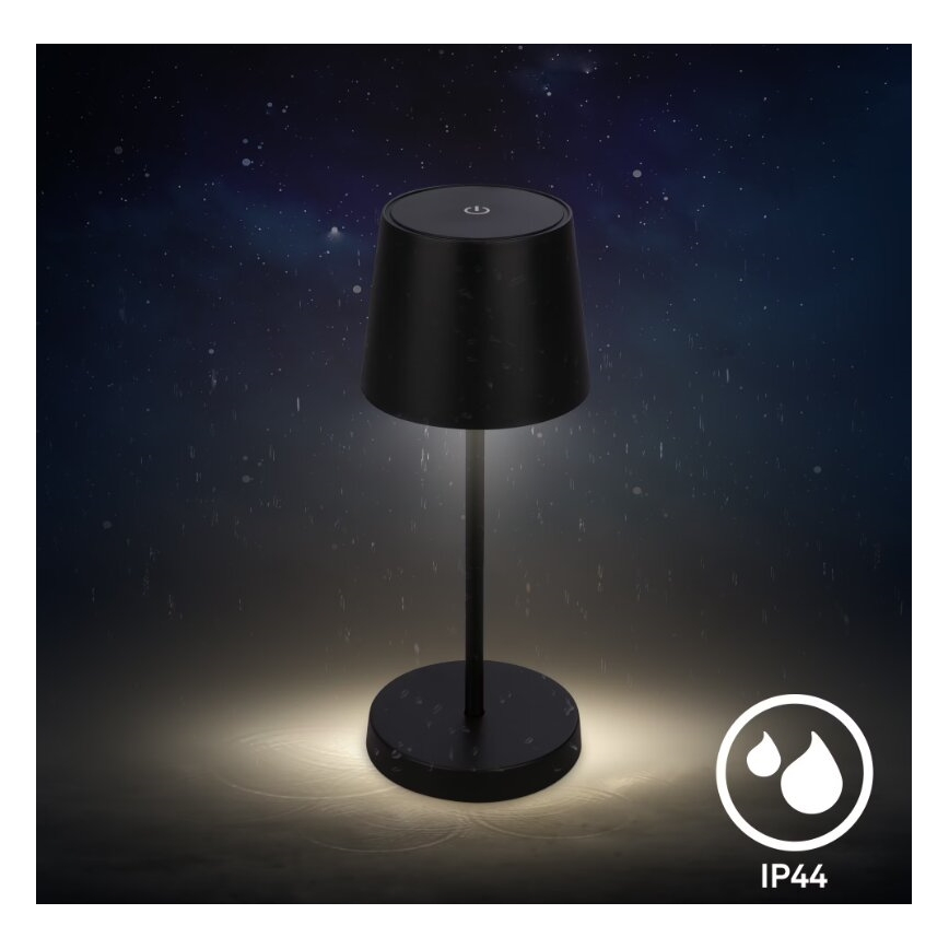 Briloner 7423015 - LED Himmennettävä ladattava ulko pöytävalaisin LED/2,6W/5V IP44 musta