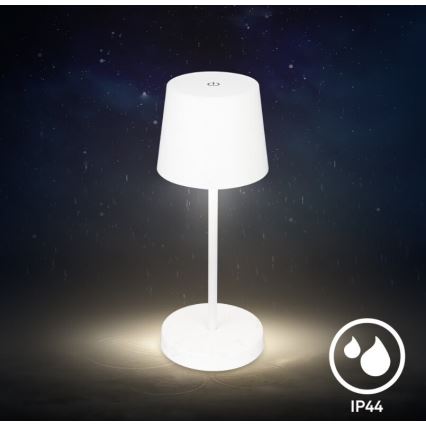Briloner 7423016 - LED Himmennettävä ladattava ulko pöytävalaisin LED/2,6W/5V IP44 valkoinen