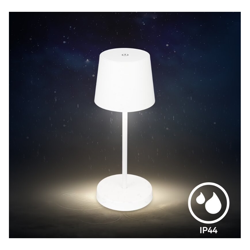 Briloner 7423016 - LED Himmennettävä ladattava ulko pöytävalaisin LED/2,6W/5V IP44 valkoinen
