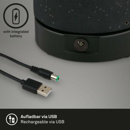Briloner 7449-015 - LED Himmennettävä ulko kosketus lamppu STARRY SKY LED/3W/5V IP44 musta