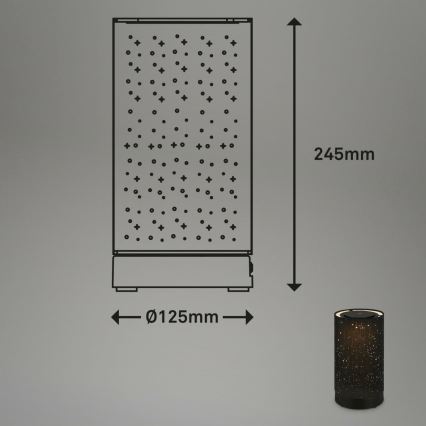 Briloner 7449-015 - LED himmennettävä ulkokosketuslamppu STARRY SKY LED/3W/5V IP44 2000 mAh musta