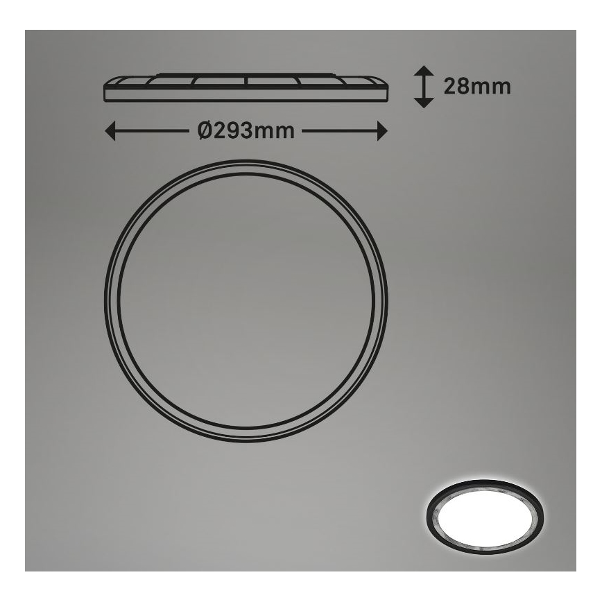 Briloner 7454-414 - LED-kattovalaisin DECO LED/18W/230V