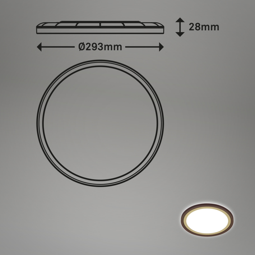 Briloner 7454-417 - LED-kattovalaisin DECO LED/18W/230V