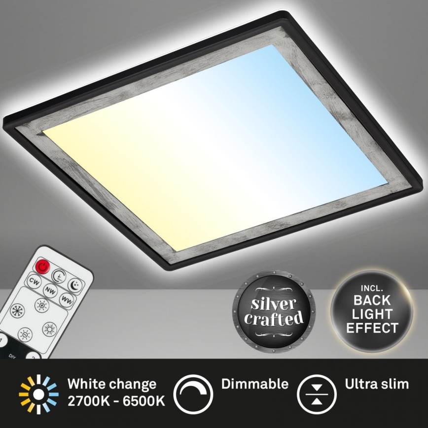 Briloner 7459-414 - Himmennettävä LED-kattovalaisin SLIM LED/22W/230V 2700-6500K + kauko-ohjaus