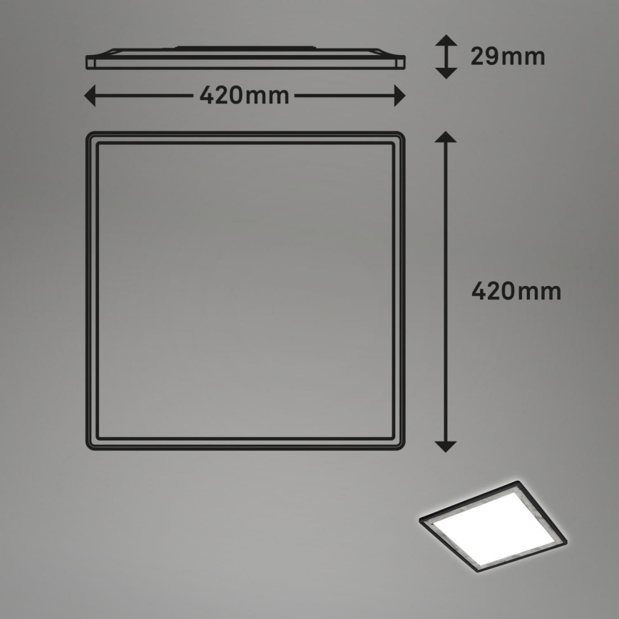 Briloner 7459-414 - Himmennettävä LED-kattovalaisin SLIM LED/22W/230V 2700-6500K + kauko-ohjaus