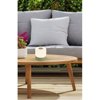 Briloner 7461019 - LED Himmennettävä ladattava ulko pöytävalaisin LED/2W/5V IP44 vihreä