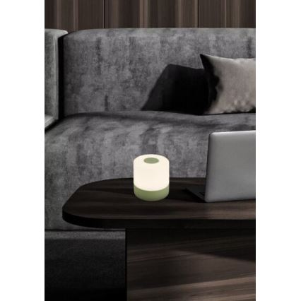 Briloner 7461019 - LED Himmennettävä ladattava ulko pöytävalaisin LED/2W/5V IP44 vihreä
