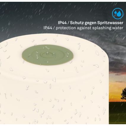 Briloner 7461019 - LED Himmennettävä ladattava ulko pöytävalaisin LED/2W/5V IP44 vihreä