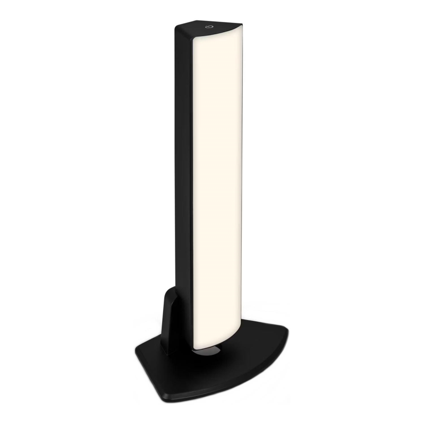Briloner 7474-015 - LED Himmennettävä kosketus ladattava ulko pöytävalaisin 2in1 LED/7W/5V 2200 mAh USB 3000K IP44 musta