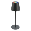 Briloner 7507015 - LED RGB Himmennettävä ladattava ulko pöytävalaisin 2in1 LED/2,5W/5V IP44 antrasiitti