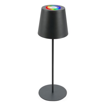 Briloner 7507015 - LED RGB Himmennettävä ladattava ulko pöytävalaisin 2in1 LED/2,5W/5V IP44 antrasiitti