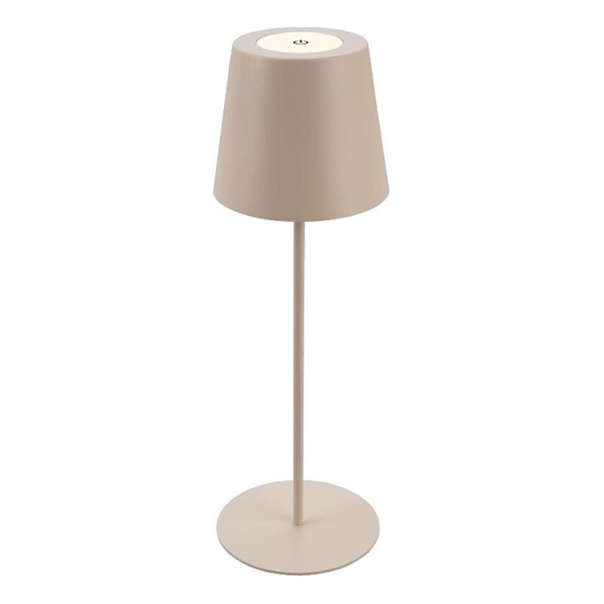 Briloner 7508011 - LED Himmennettävä ladattava ulko pöytävalaisin 2in1 LED/2,5W/5V IP44 beige