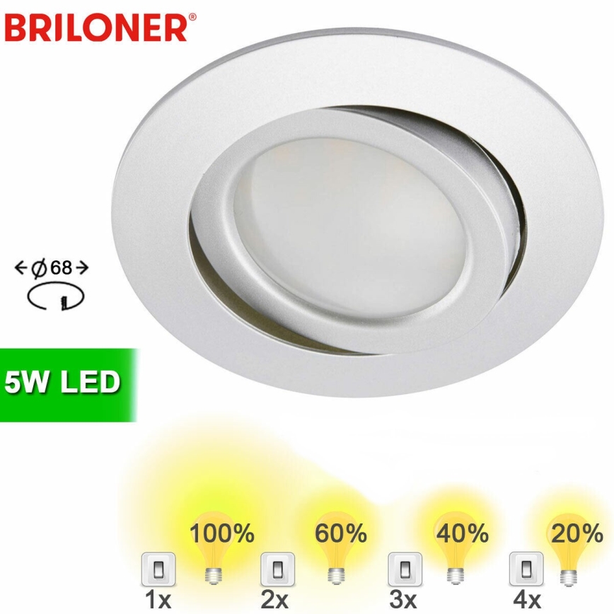 Briloner 8309-019 - LED Himmennettävä upotettu kylpyhuonevalaisin LED/5W/230V IP23