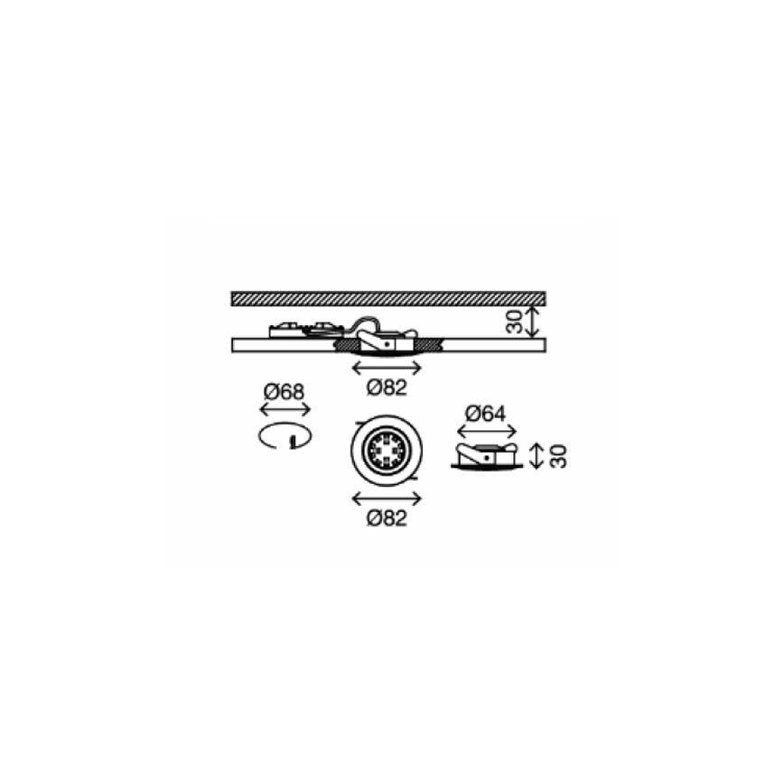 Briloner 8309-019 - LED Himmennettävä upotettu kylpyhuonevalaisin LED/5W/230V IP23