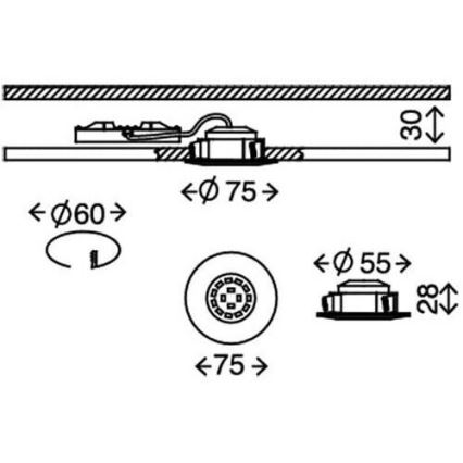 Briloner 8311-019 - LED Kylpyhuoneen upotettava valo LED/5W/230V IP44