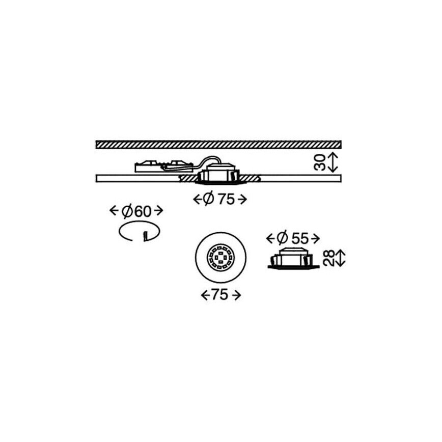 Briloner 8311-019 - LED Kylpyhuoneen upotettava valo LED/5W/230V IP44