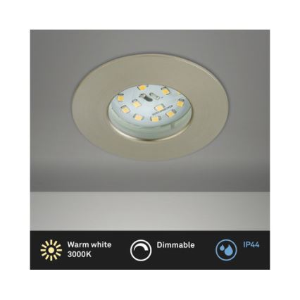 Briloner 8316-012 - LED-himmennettävä kylpyhuoneen uppoasennettava kattovalaisin LED/5,5 W/230 V IP44 mattakromi