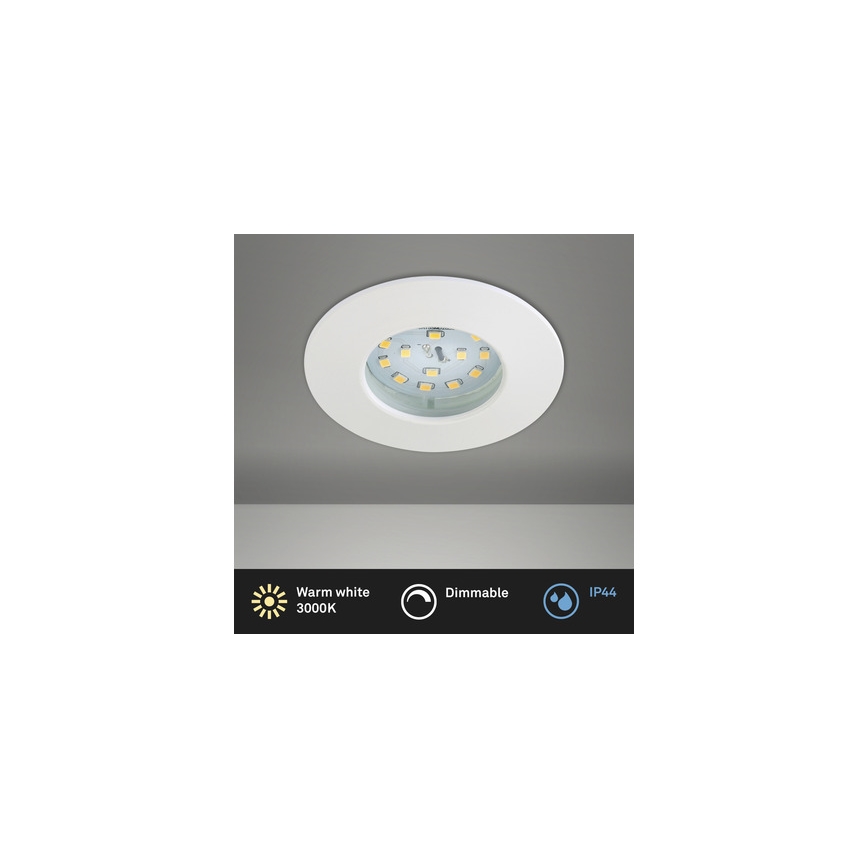 Briloner 8316-016 - LED-himmennettävä kylpyhuoneen upotettava alasvalaisin LED/5,5W/230V IP44 valkoinen