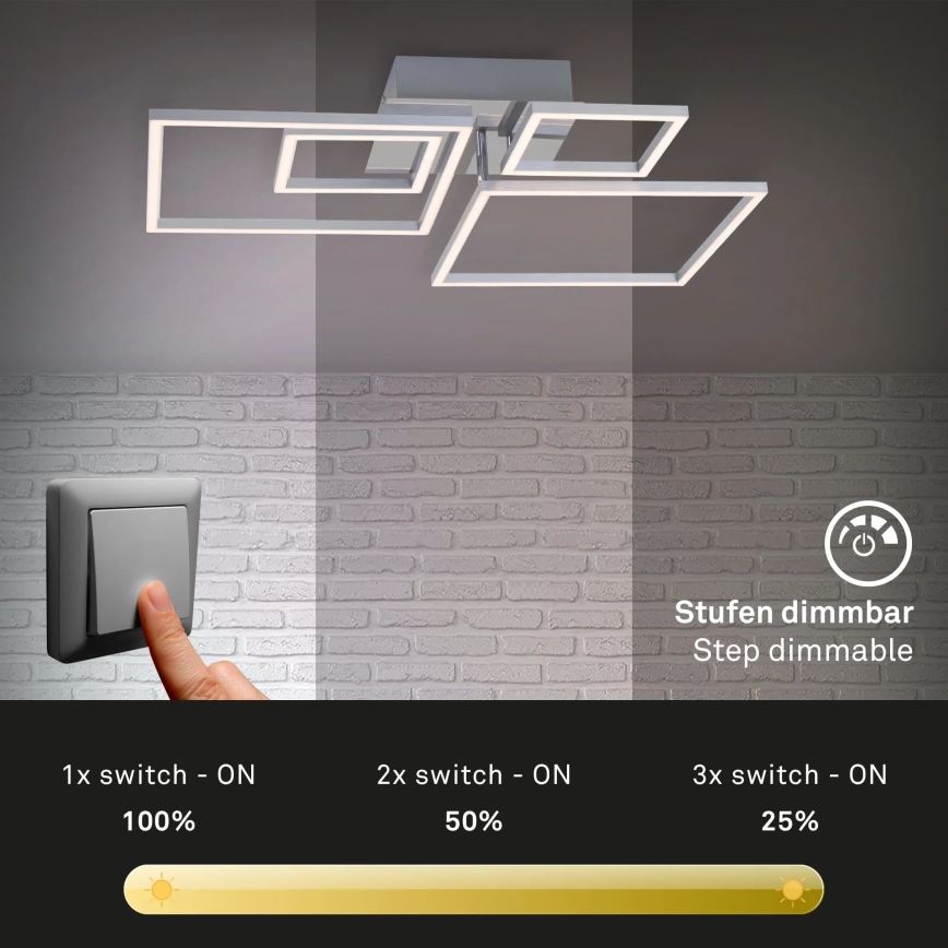 Briloner - Himmennettävä LED-kattovalaisin FRAMES LED/40W/230V