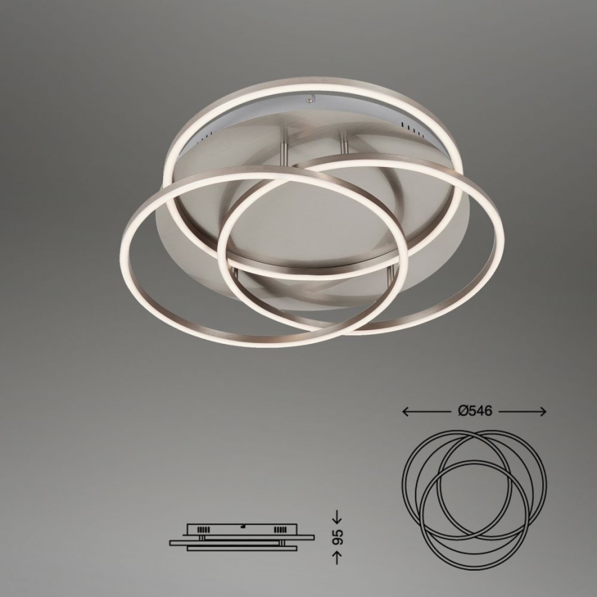 Briloner - Himmennettävä LED-kattovalaisin FRAMES LED/60W/230V mattakromi