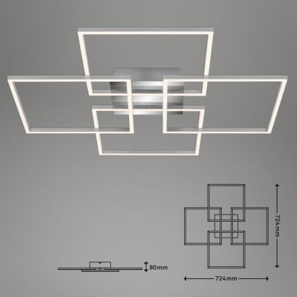 Briloner - LED-himmennyskattokruunu FRAME 4xLED/12W/230V