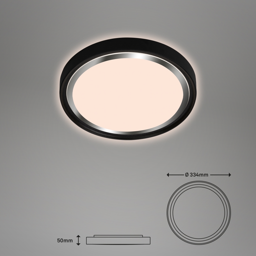 Briloner - LED-kattovalaisin KAHIKO LED/15W/230V musta