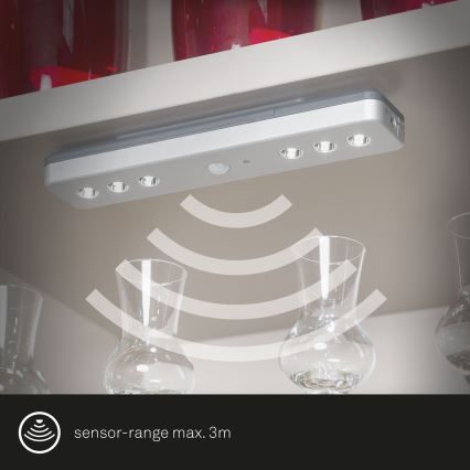 Briloner - LED-yövalo kanssa sensori LERO LED/0,48W/6xAAA