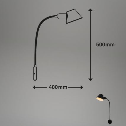 Briloner - Seinävalaisin BRELLO 1xE27/10W/230V