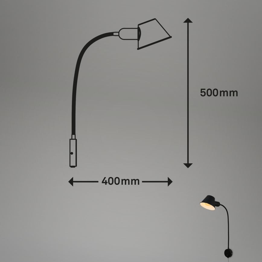 Briloner - Seinävalaisin BRELLO 1xE27/10W/230V