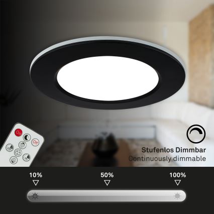 Briloner - SETTI 3x LED Himmennettävä upotettu kylpyhuonevalaisin LED/4,8W/230V 3000-6500K IP44 + kauko-ohjaus