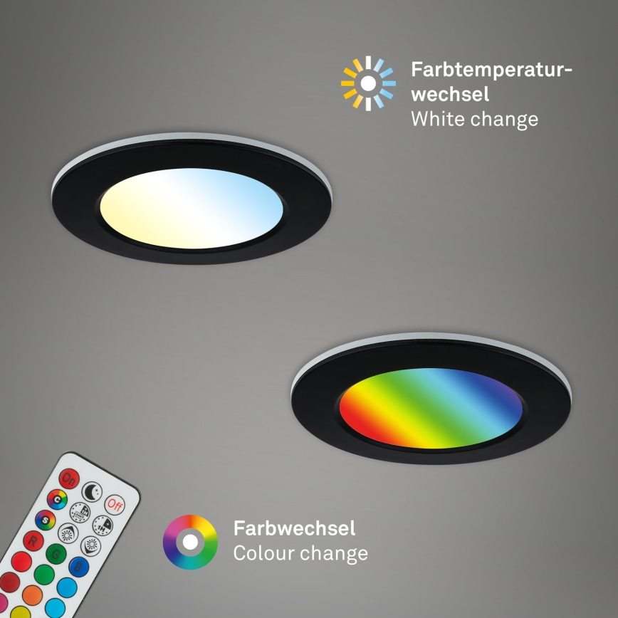 Briloner - SETTI 3x LED RGBW Himmennettävä kylpyhuoneen kattovalaisin LED/4,8W/230V 3000-6500K IP65 + kauko-ohjaus
