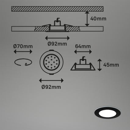 Briloner - SETTI 3x LED RGBW Himmennettävä kylpyhuoneen kattovalaisin LED/4,8W/230V 3000-6500K IP65 + kauko-ohjaus