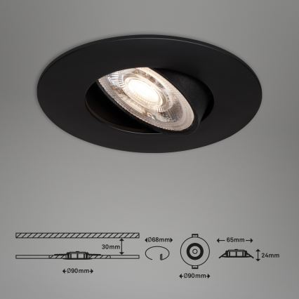 Briloner - SETTI 3x Himmennettävä LED-valaisin kylpyhuoneeseen LED/4,9W/230V IP23