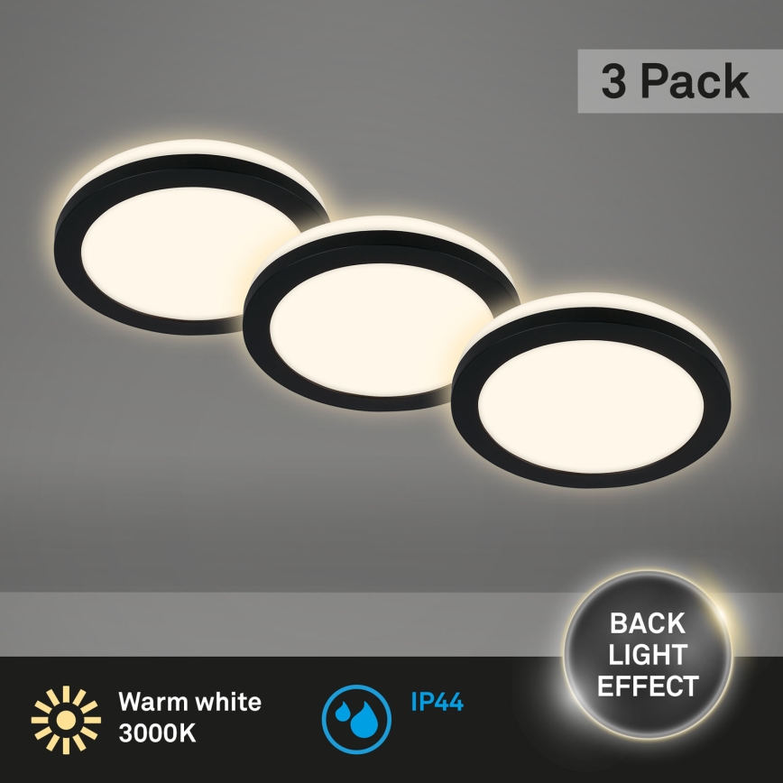 Briloner - SETTI 3x LED Kylpyhuoneen upotettava valo LED/3W/230V IP44