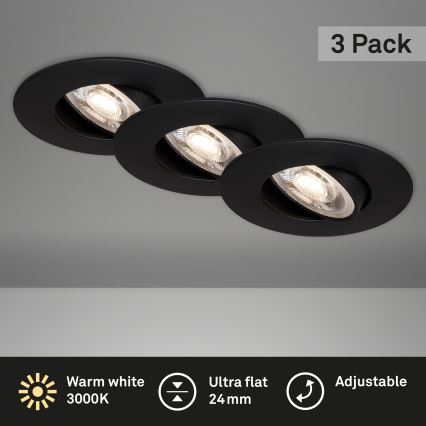 Briloner - SETTI 3x LED Kylpyhuoneen upotettava valo LED/4,9W/230V IP23