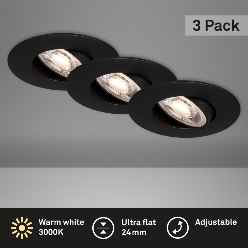 Briloner - SETTI 3x LED Kylpyhuoneen upotettava valo LED/4,9W/230V IP23