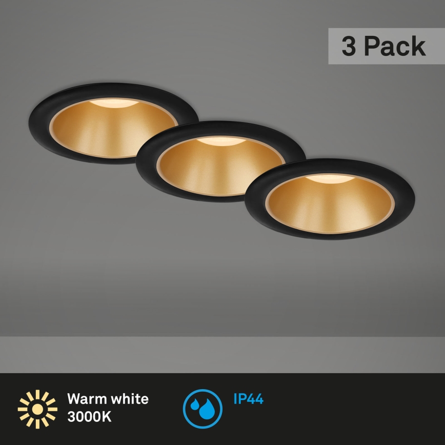 Briloner - SETTI 3x LED Kylpyhuoneen upotettava valo LED/4,9W/230V IP44
