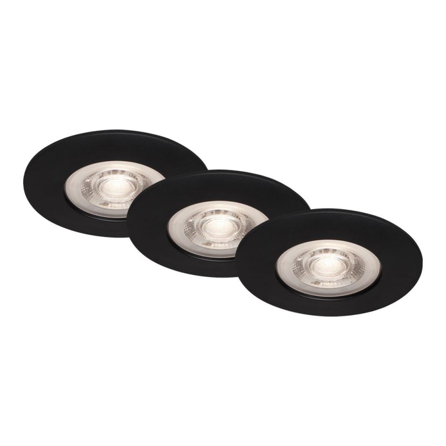 Briloner - SETTI 3x LED Kylpyhuoneen upotettava valo LED/4,9W/230V IP44 musta