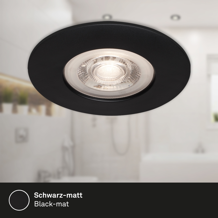 Briloner - SETTI 3x LED Kylpyhuoneen upotettava valo LED/4,9W/230V IP44 musta