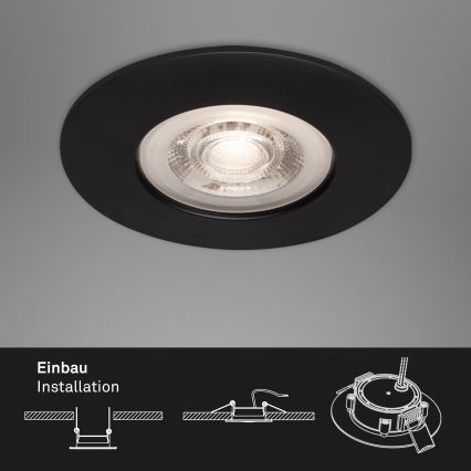 Briloner - SETTI 3x LED Kylpyhuoneen upotettava valo LED/4,9W/230V IP44 musta