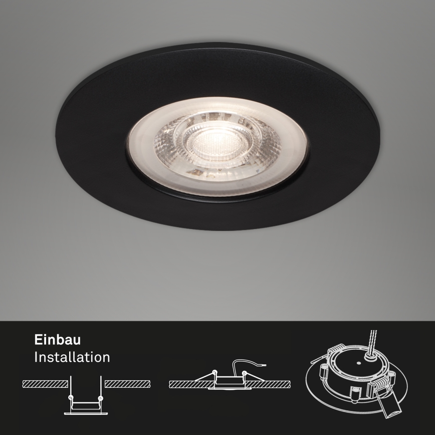 Briloner - SETTI 3x LED Kylpyhuoneen upotettava valo LED/4,9W/230V IP44 musta