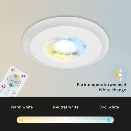 Briloner - SETTI 3x LED RGBW Himmennettävä kylpyhuoneen kattovalaisin LED/5W/230V 3000-6500K IP44 + kauko-ohjaus