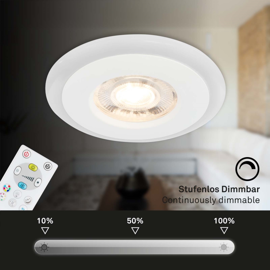 Briloner - SETTI 3x LED RGBW Himmennettävä kylpyhuoneen kattovalaisin LED/5W/230V 3000-6500K IP44 + kauko-ohjaus